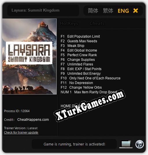 Laysara: Summit Kingdom: Cheats, Trainer +13 [CheatHappens.com]