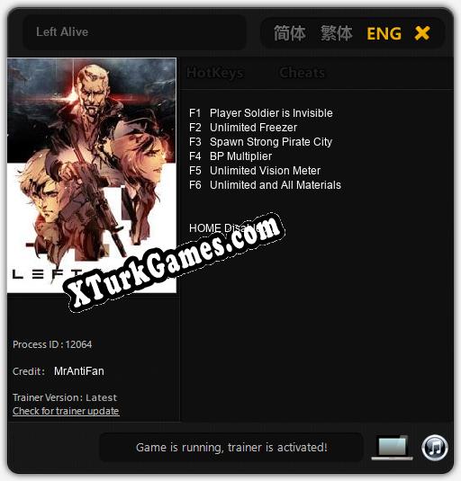 Left Alive: Cheats, Trainer +6 [MrAntiFan]