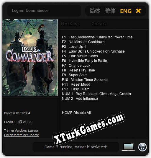 Legion Commander: Trainer +14 [v1.7]