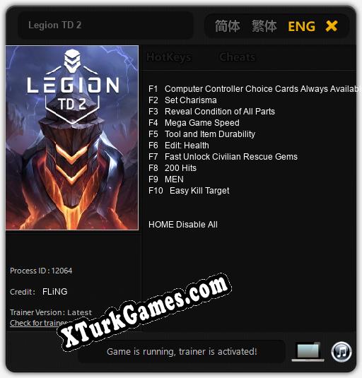 Legion TD 2: Trainer’ı (V1.0.95)
