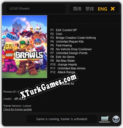 İçin Trainer’ı Çıktı LEGO Brawls [v1.0.9]