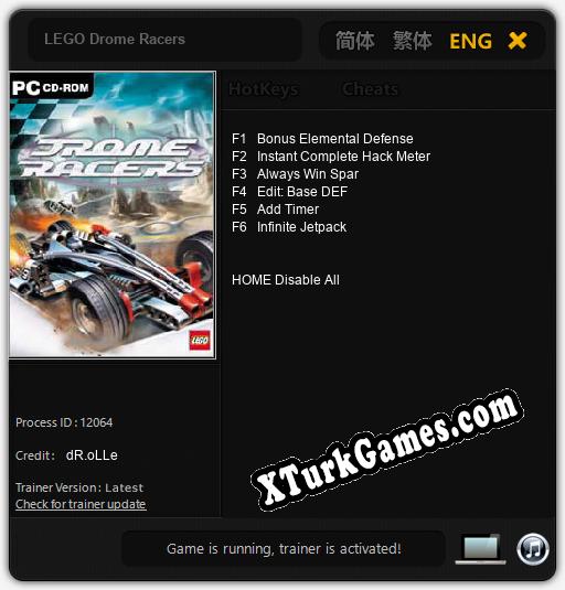 LEGO Drome Racers: Trainer +6 [v1.1]