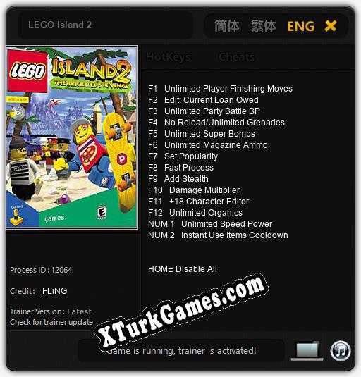 İçin Trainer’ı Çıktı LEGO Island 2 [v1.0.5]