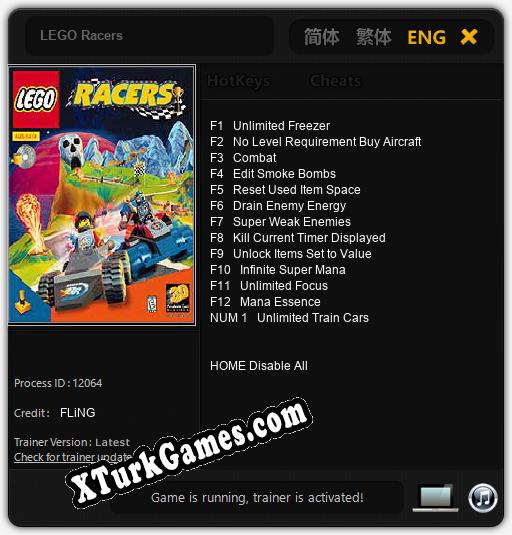 LEGO Racers: Cheats, Trainer +13 [FLiNG]