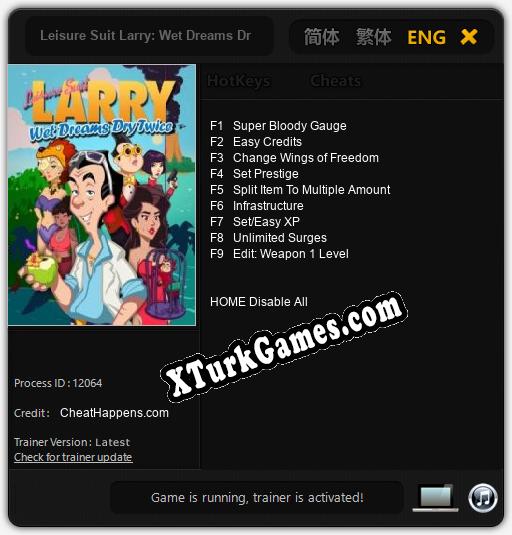 Leisure Suit Larry: Wet Dreams Dry Twice: Cheats, Trainer +9 [CheatHappens.com]