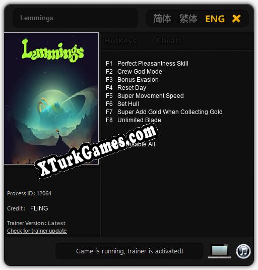 Lemmings: Trainer’ı (V1.0.46)