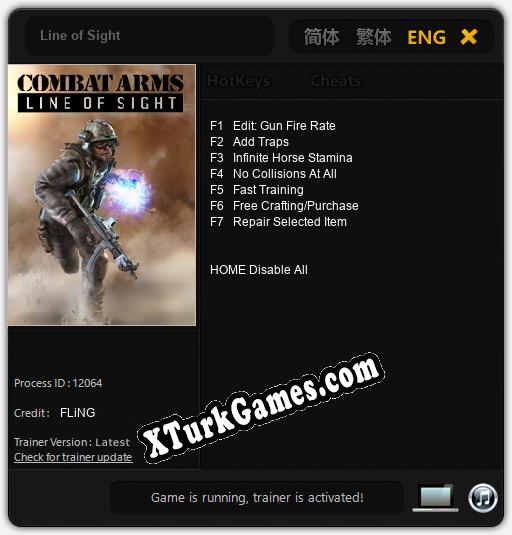 Line of Sight: Trainer’ı (V1.0.1)