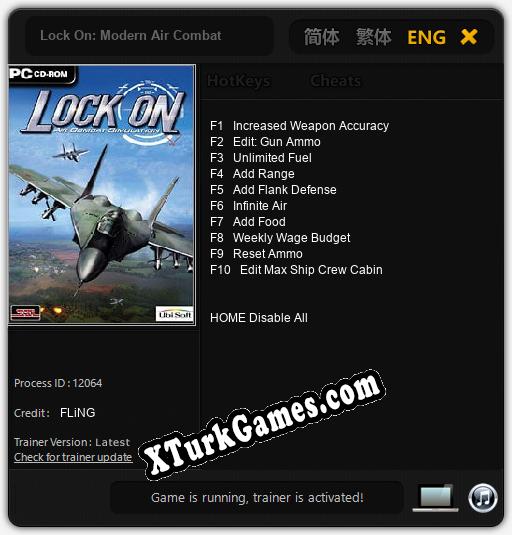 Lock On: Modern Air Combat: Cheats, Trainer +10 [FLiNG]
