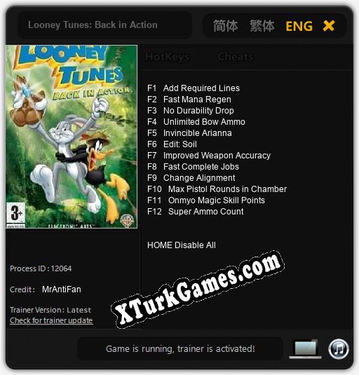 Looney Tunes: Back in Action: Trainer’ı (V1.0.4)