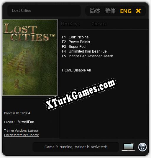 Lost Cities: Trainer’ı (V1.0.68)