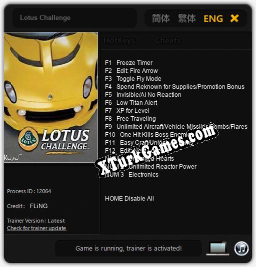 Lotus Challenge: Trainer’ı (V1.0.49)
