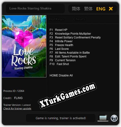 İçin Trainer’ı Çıktı Love Rocks Starring Shakira [v1.0.3]