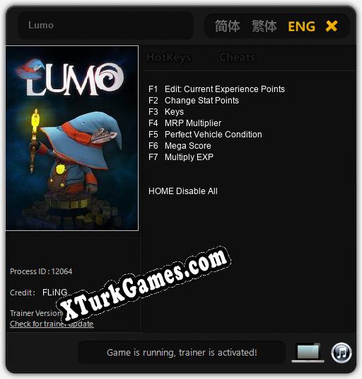 Lumo: Trainer +7 [v1.9]