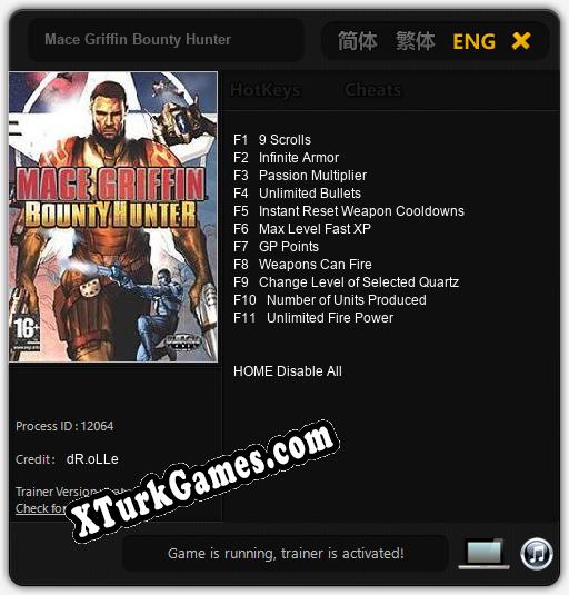 Mace Griffin Bounty Hunter: Cheats, Trainer +11 [dR.oLLe]