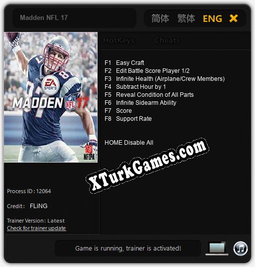 Madden NFL 17: Cheats, Trainer +8 [FLiNG]