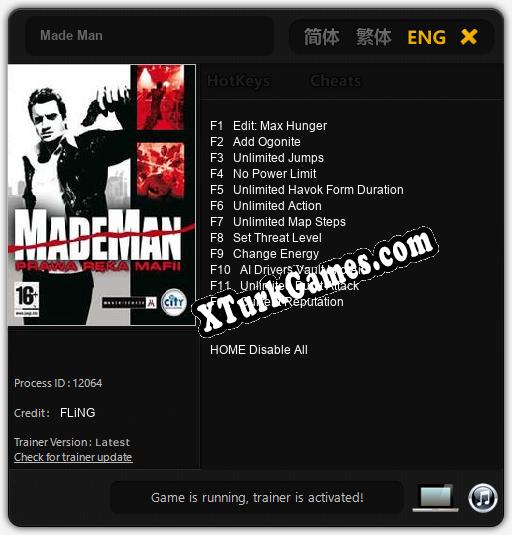 Made Man: Trainer’ı (V1.0.20)
