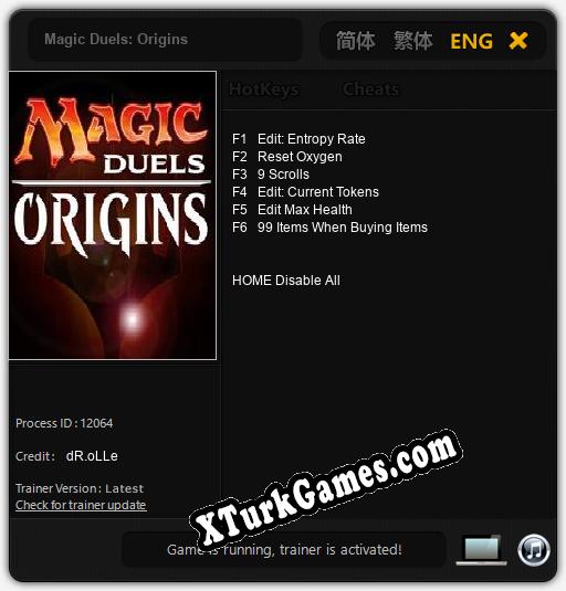Magic Duels: Origins: Trainer’ı (V1.0.86)