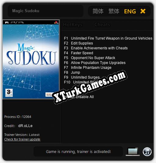 Magic Sudoku: Trainer’ı (V1.0.36)