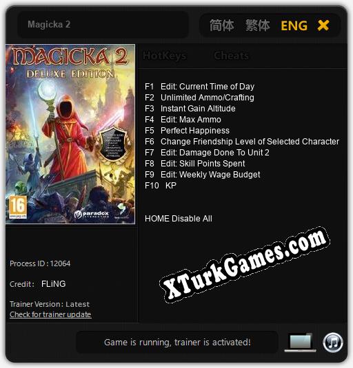 Magicka 2: Trainer’ı (V1.0.73)