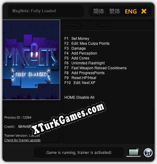 MagNets: Fully Loaded: Cheats, Trainer +10 [MrAntiFan]