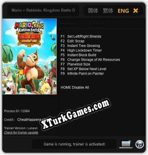 İçin Trainer’ı Çıktı Mario + Rabbids: Kingdom Battle Donkey Kong Adventure [v1.0.3]