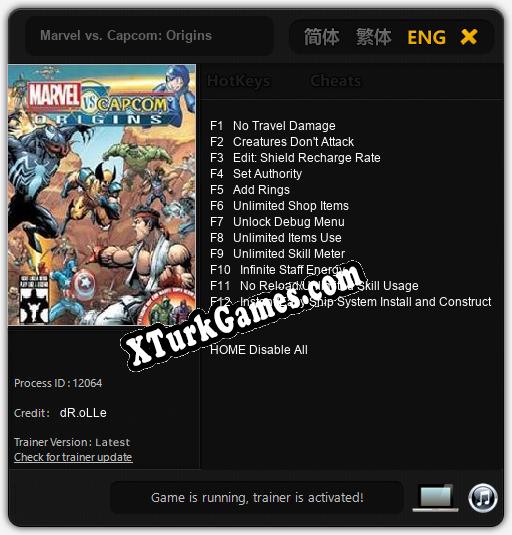 Marvel vs. Capcom: Origins: Trainer’ı (V1.0.37)