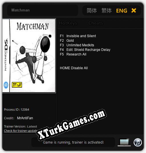 İçin Trainer’ı Çıktı Matchman [v1.0.4]