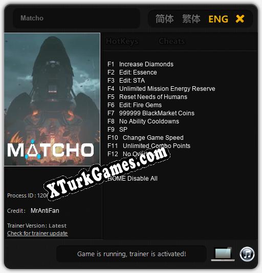 Matcho: Trainer’ı (V1.0.70)