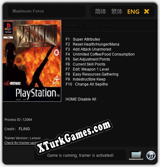 Maximum Force: Cheats, Trainer +10 [FLiNG]