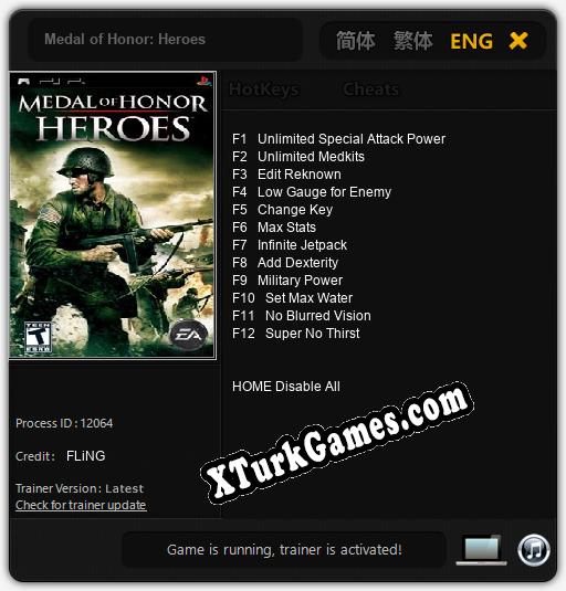 Medal of Honor: Heroes: Trainer +12 [v1.7]