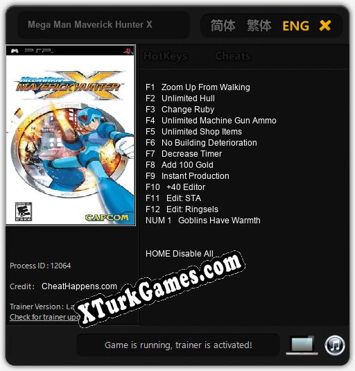 Mega Man Maverick Hunter X: Trainer +13 [v1.7]