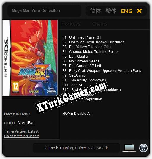 Mega Man Zero Collection: Trainer’ı (V1.0.37)