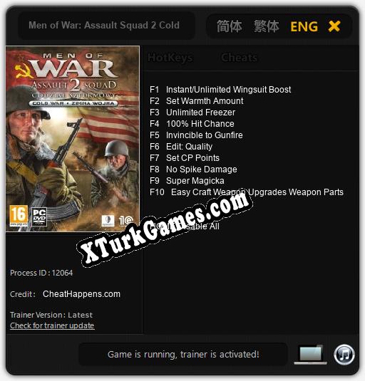 Men of War: Assault Squad 2 Cold War: Cheats, Trainer +10 [CheatHappens.com]