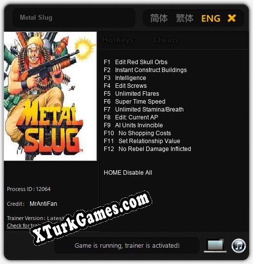 Metal Slug: Trainer +12 [v1.5]