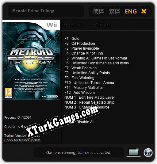 Metroid Prime Trilogy: Cheats, Trainer +15 [dR.oLLe]
