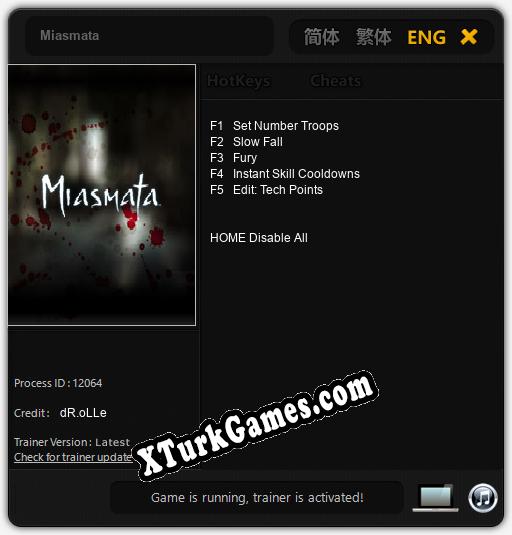 Miasmata: Trainer +5 [v1.5]