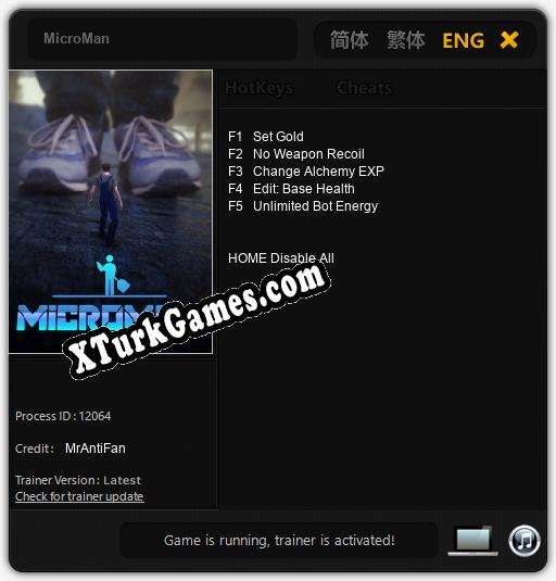 MicroMan: Trainer +5 [v1.1]