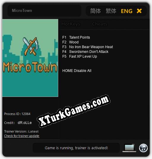 MicroTown: Trainer’ı (V1.0.64)