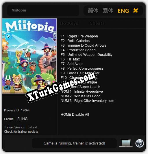 İçin Trainer’ı Çıktı Miitopia [v1.0.6]