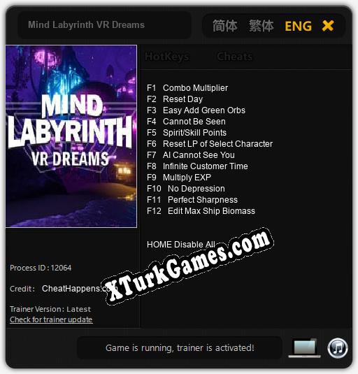 Mind Labyrinth VR Dreams: Cheats, Trainer +12 [CheatHappens.com]