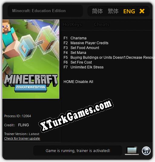 Minecraft: Education Edition: Trainer’ı (V1.0.9)