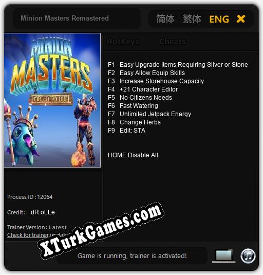 İçin Trainer’ı Çıktı Minion Masters Remastered [v1.0.6]