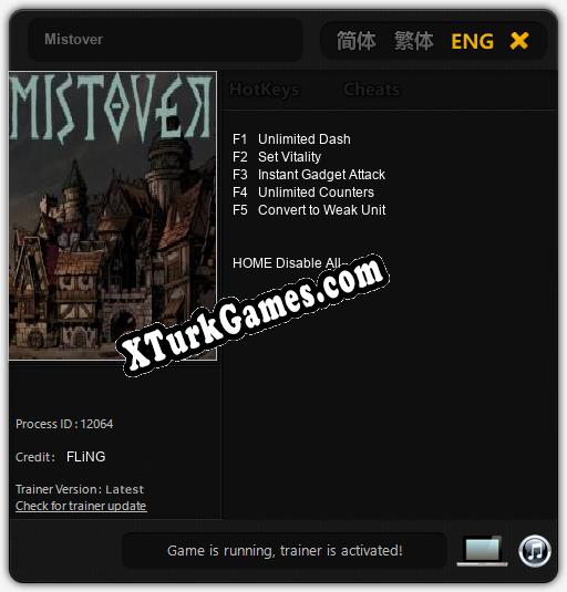 Mistover: Cheats, Trainer +5 [FLiNG]