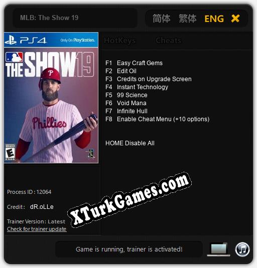 MLB: The Show 19: Trainer’ı (V1.0.68)