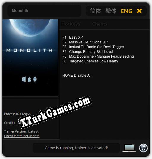 Monolith: Cheats, Trainer +6 [MrAntiFan]