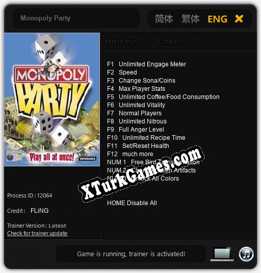 Monopoly Party: Trainer’ı (V1.0.95)