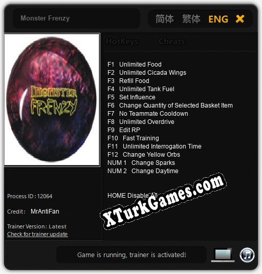 Monster Frenzy: Trainer’ı (V1.0.57)