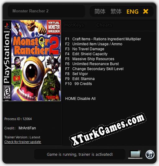 Monster Rancher 2: Trainer +10 [v1.6]