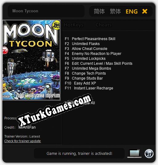 Moon Tycoon: Trainer +11 [v1.1]