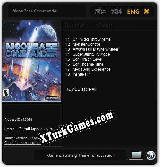 MoonBase Commander: Trainer +8 [v1.5]